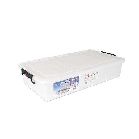 Araven FOOD BOX LARGE W/LID, 16 GAL WHITE, 32 5/8" X 15 1/8" X 7 1/8" 00545